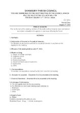 SHAWBURY PARISH COUNCIL Agenda (Aug.)  2019